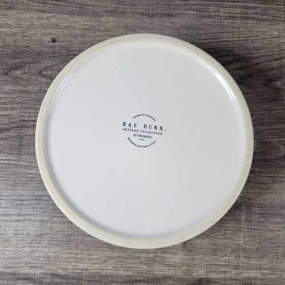 Rae Dunn Artisan Collection Ceramic White‎ & Red Deck the Paws Dog Bowl - Picture 6 of 6